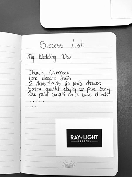 Create a success list to help with your event planning
