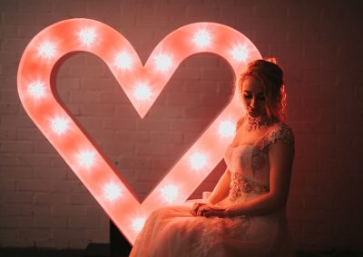 Love heart shape in light up letters from Ray Of Light Letters, Lincolnshire and Yorkshire